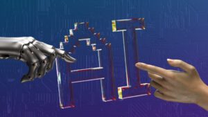 AI bot y humanos unidos por amistad.