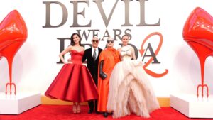 The cast of the devil wears prada 2 at movie premiere.